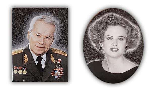 Портрет на керамике с имитацией любой текстуры